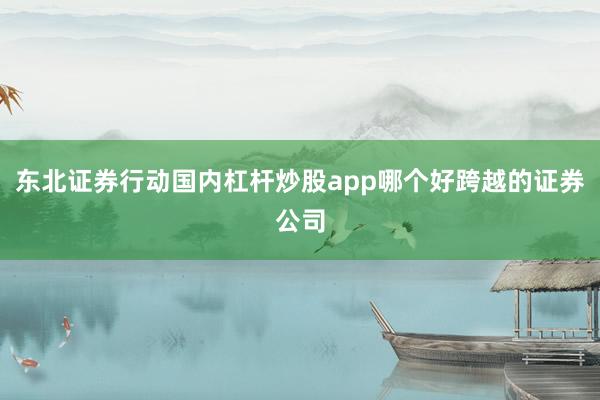 东北证券行动国内杠杆炒股app哪个好跨越的证券公司